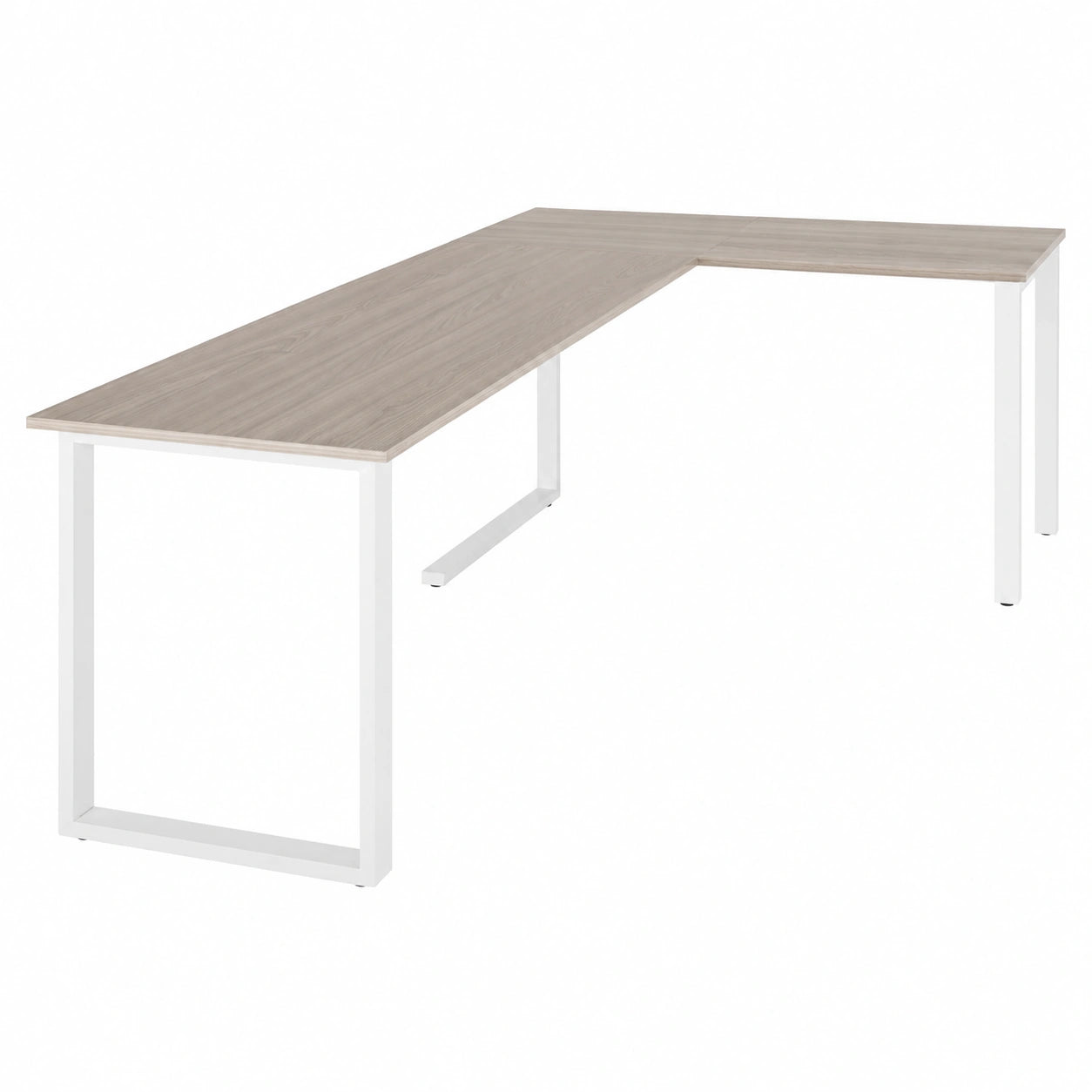 Bureau, en acier, coloris blanc et gris, 165 x 120 cm, pour l’espace de travail
