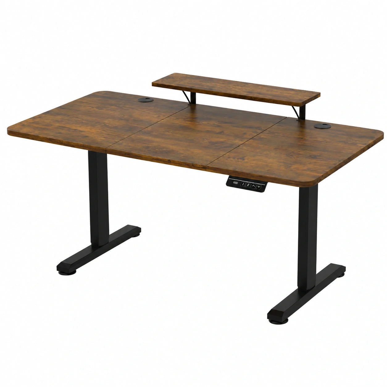 Bureau, réglable, 180 x 80 cm, coloris marron, pour l’espace de travail