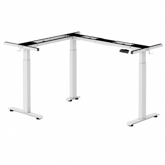 Bureau, réglable, coloris blanc, pour l’espace de travail