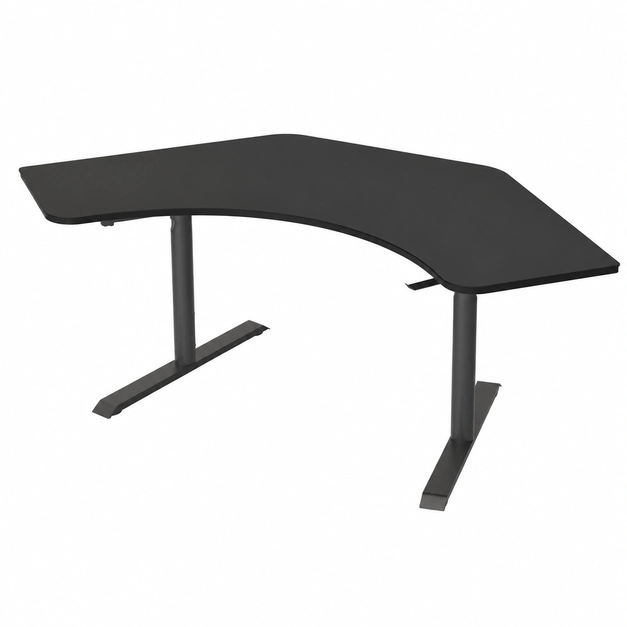 Bureau, réglable, avec rangement, en métal, coloris gris, 225 x 71 cm, pour l’espace de travail
