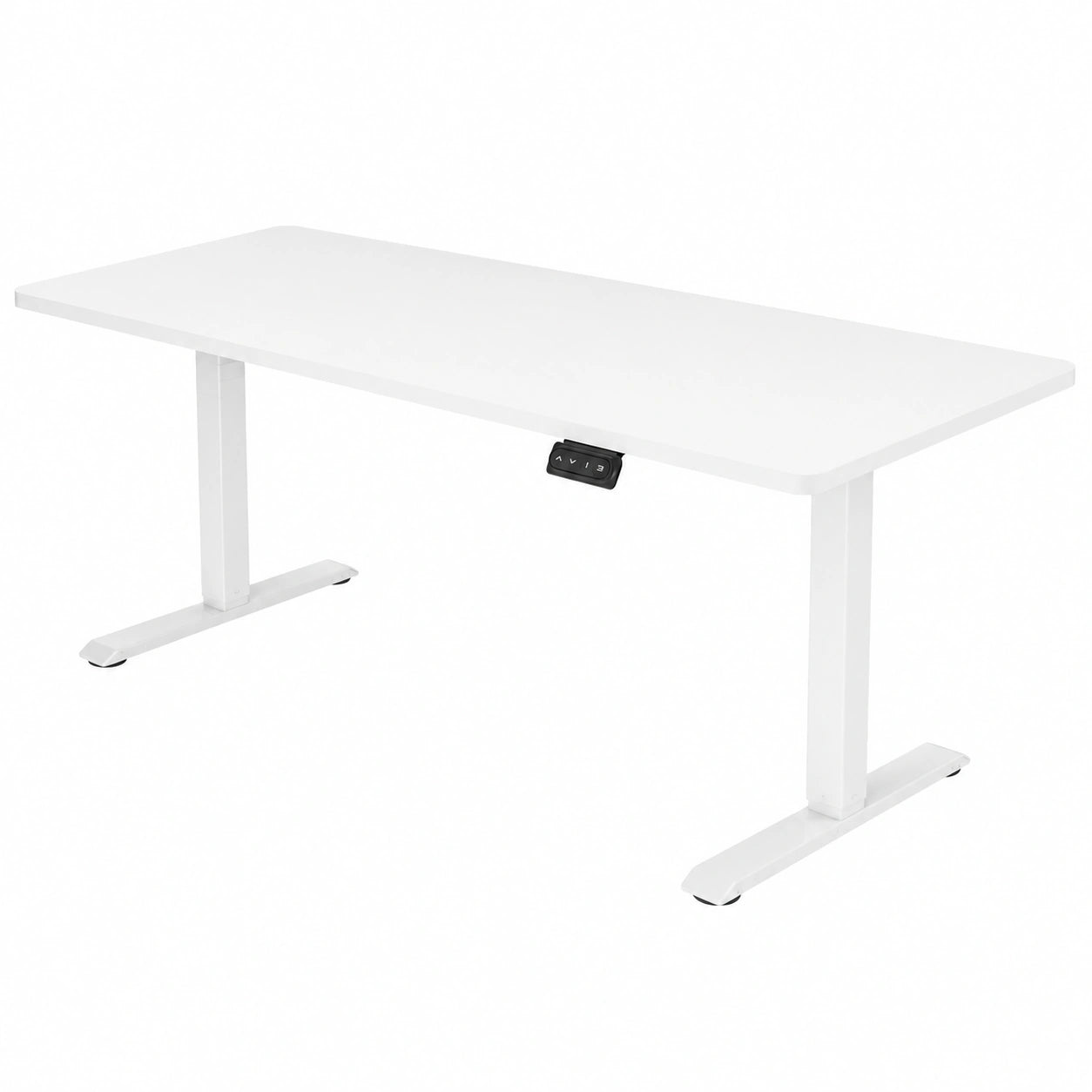 Bureau, réglable, avec crochets, 140 x 60 cm, coloris blanc, pour l’espace de travail