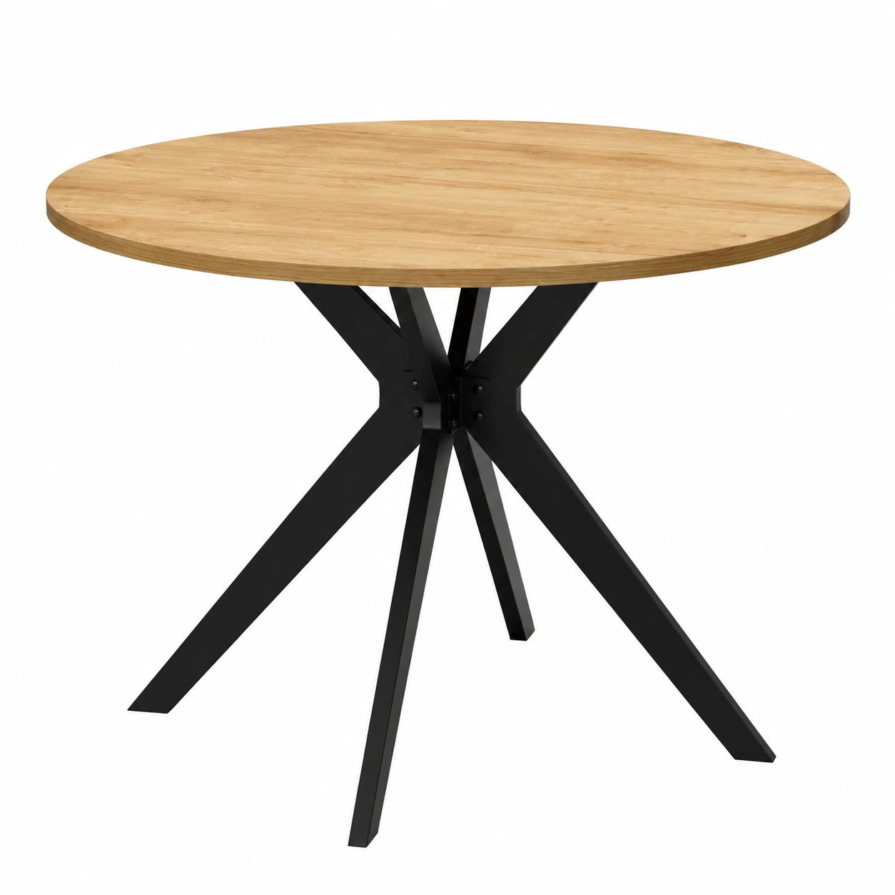 Table, en chêne, coloris noir, 100 x 100 x 75 cm, pour les espaces de vie