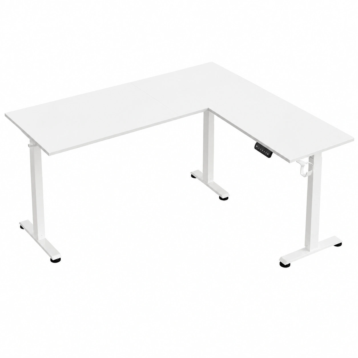 Bureau, réglable, coloris blanc, 160 x 120 cm, pour l’espace de travail