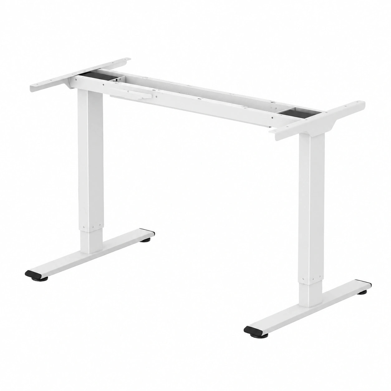 Bureau, réglable, en acier, coloris blanc, pour l’espace de travail