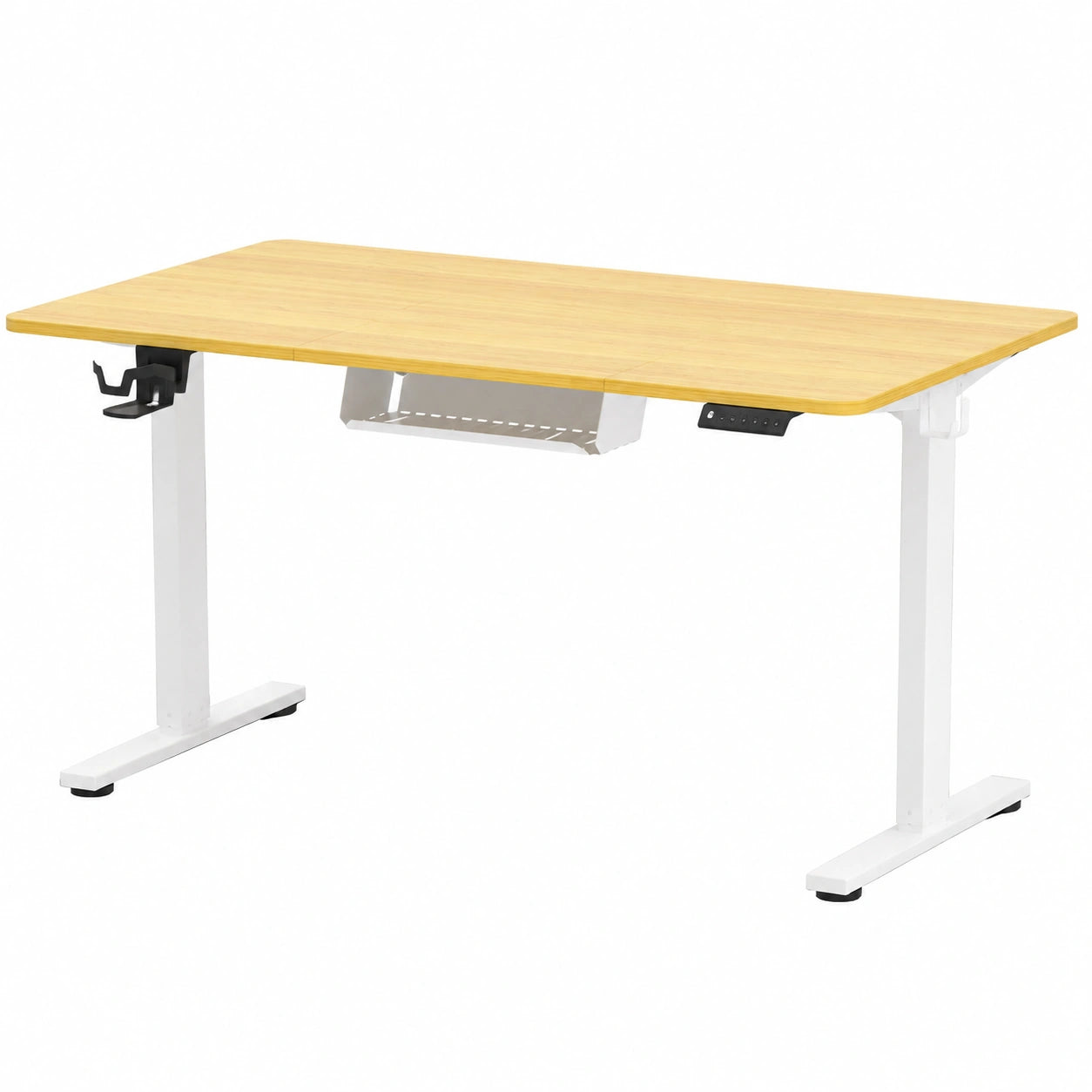 Bureau, avec étagères, avec crochets, 140 x 60 cm, pour l’espace de travail