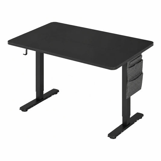 Bureau, réglable, avec crochets, coloris noir, 160 x 60 cm, pour l’espace de travail