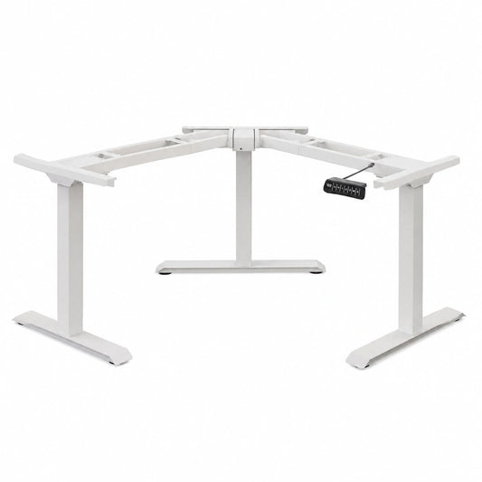 Bureau, réglable, coloris blanc, pour l’espace de travail