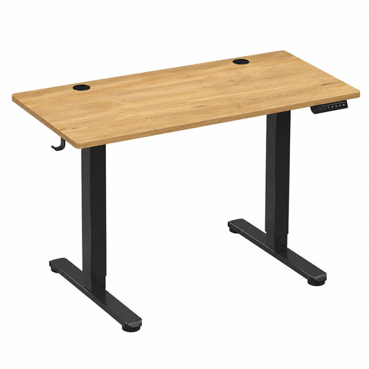 Bureau, réglable, 120 x 60 cm, coloris noir, pour l’espace de travail