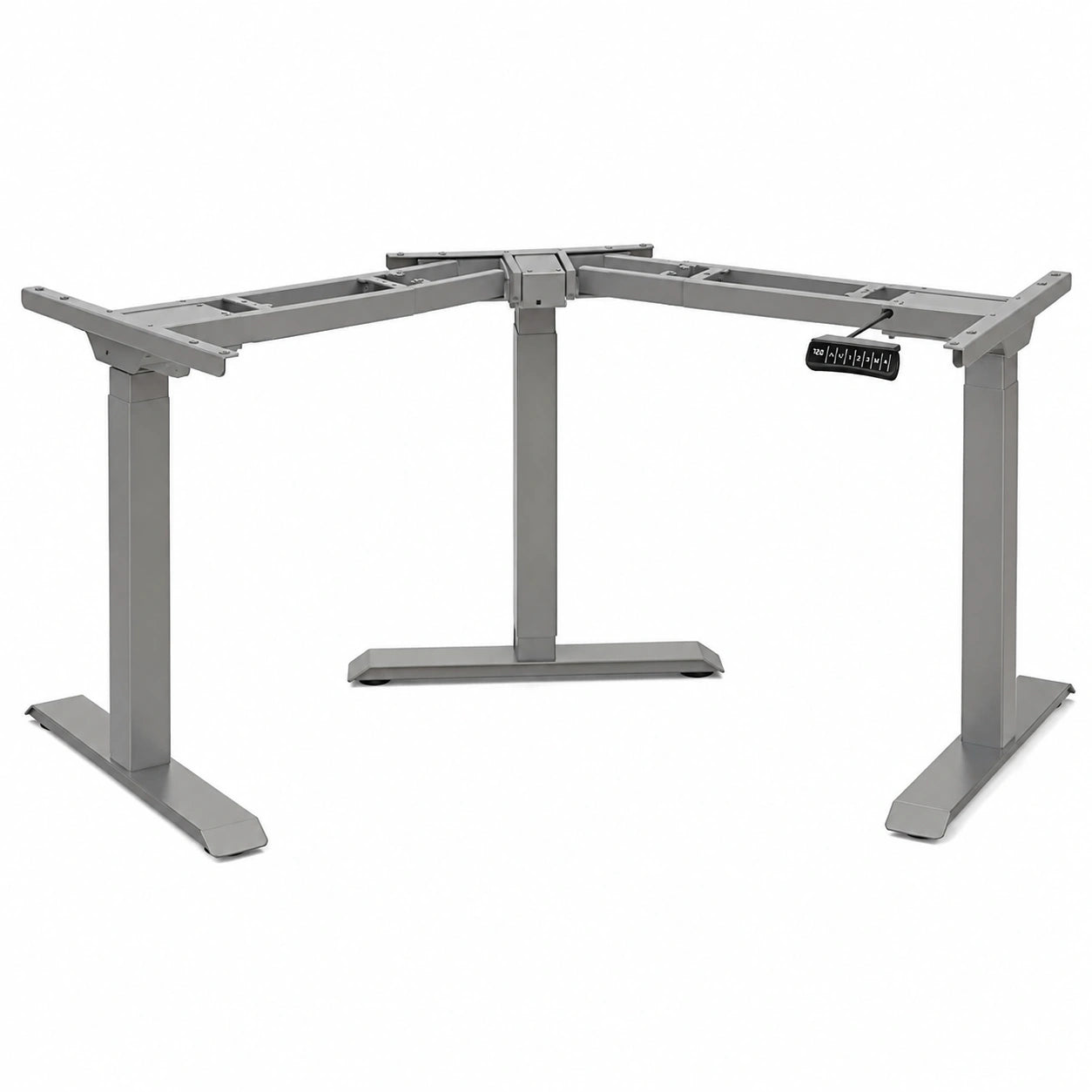 Bureau, réglable, coloris gris, pour l’espace de travail