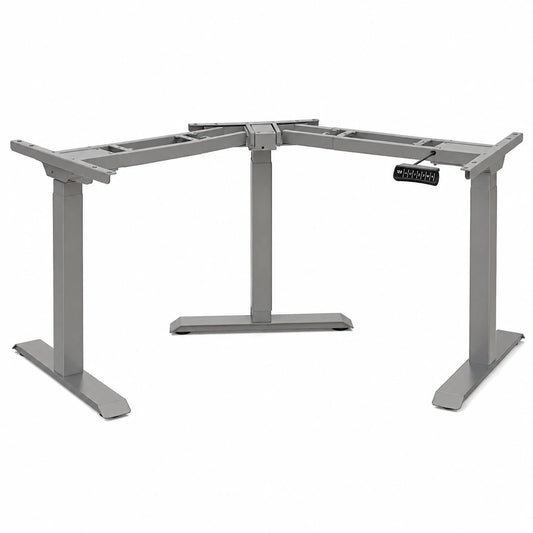 Bureau, réglable, coloris gris, pour l’espace de travail