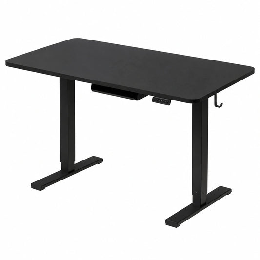 Bureau, réglable, coloris noir, 120 x 60 cm, pour l’espace de travail